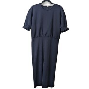 Ann Taylor Black Mid Ridge Band Dress Women’s Size 10 Short Sleeves